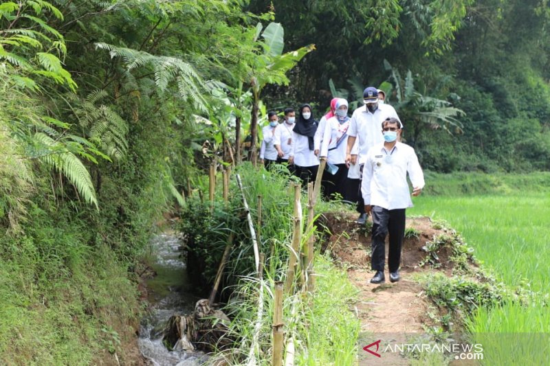 Areal pertanian di Cilawu Garut tidak produktif akibat irigasi rusak