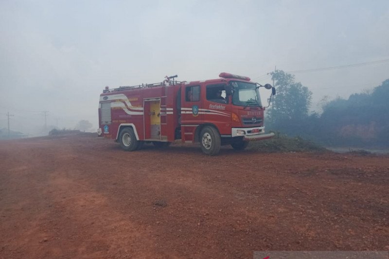 Damkar padamkan sisa karhutla di Kabupaten Bintan