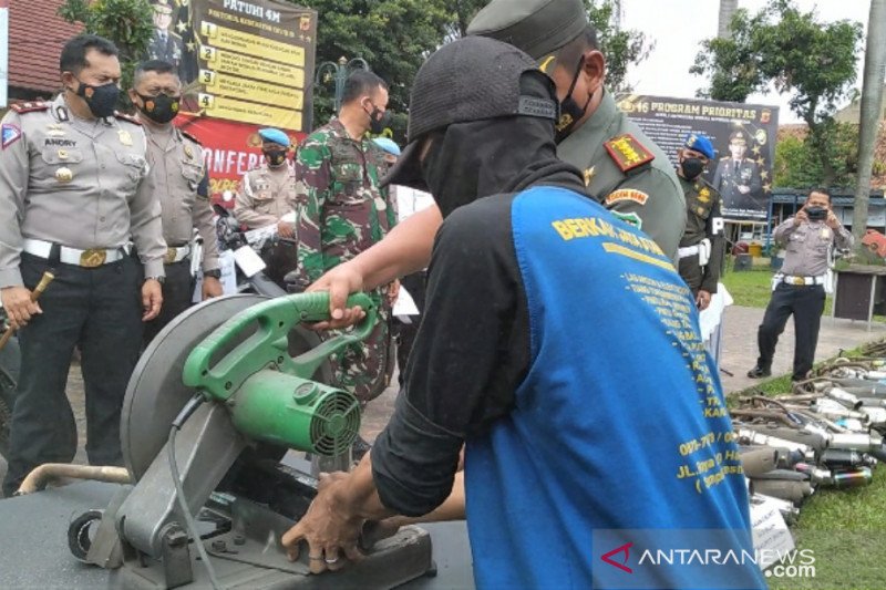 Polresta Bogor Kota musnahkan 363 knalpot bising hasil razia