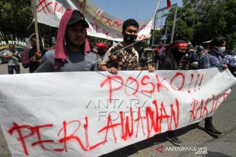 Aksi Unjuk Rasa Mahasiswa Di Aceh Utara