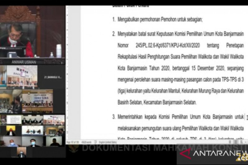 MK putuskan PSU Pilkada Kota Banjarmasin di tiga kelurahan