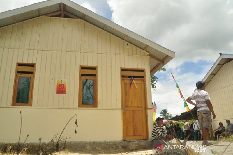 Rumah hunian umtul warga korban MIT Desa Lembantongoa