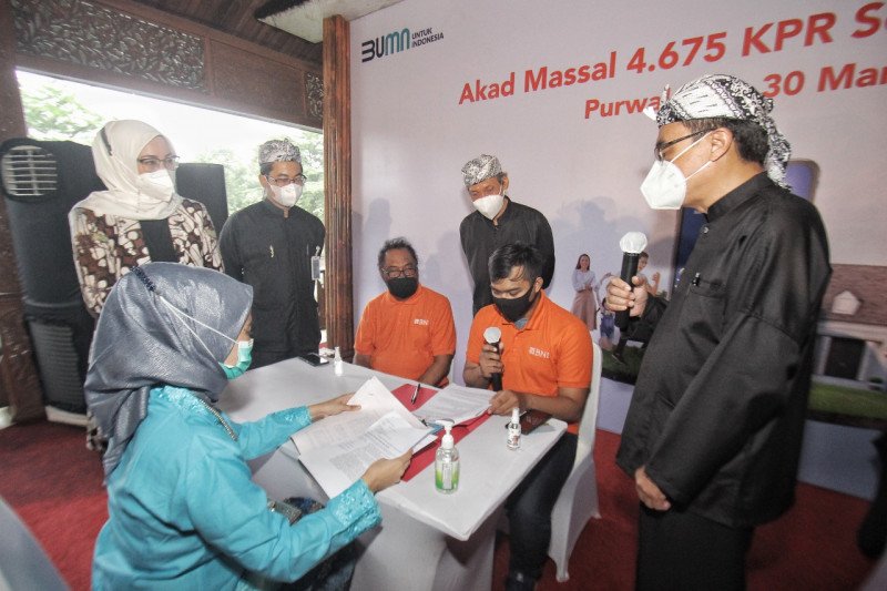 BNI gelar akad kredit massal dipusatkan di Purwakarta dan diikuti 56 kota