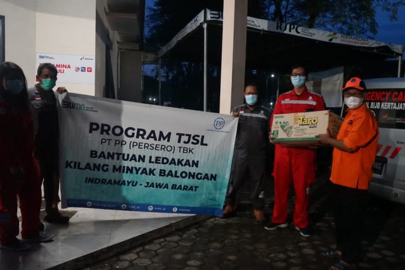 PP bantu korban ledakan Kilang Balongan Indramayu