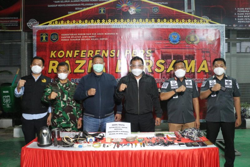 Rutan Kota Depok razia blok hunian WBP