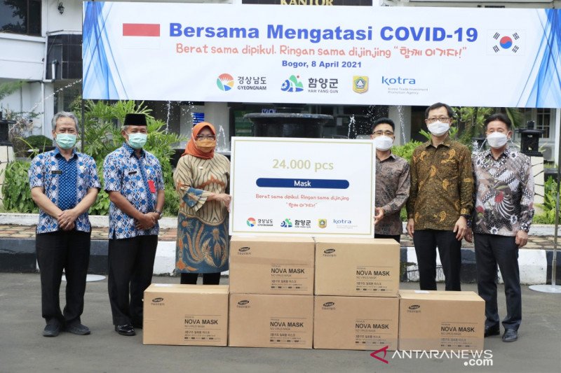 Pemkab Bogor dapat kiriman 24 ribu masker dari Korea Selatan