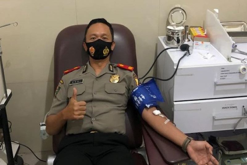 Peserta didik Sespimmen Lemdiklat Polri donorkan darah