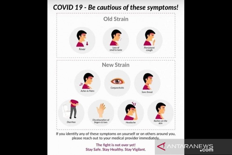 Simptom varian baru covid 19