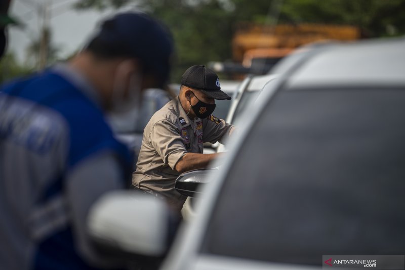 Penyekatan Pemudik Di Perbatasan Palembang-Ogan Ilir