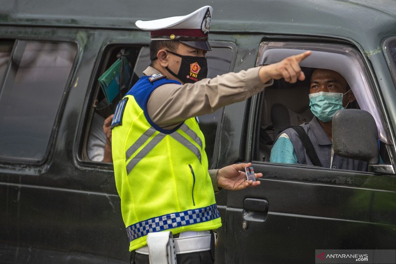 Penyekatan Pemudik Di Perbatasan Palembang-Ogan Ilir