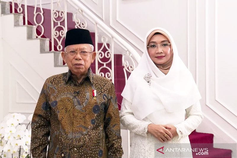 Wapres Ma'ruf Amin dan istri ucapkan Selamat Hari Raya Idul Fitri 1442 H