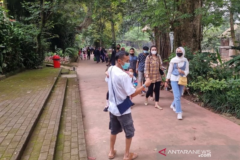 Kebun Binatang Bandung mulai ramai wisatawan pada  H+1 Lebaran