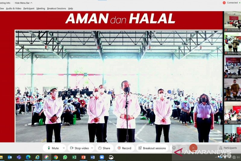 1.000 karyawan PT Indocement jalani vaksinasi Gotong Royong perdana