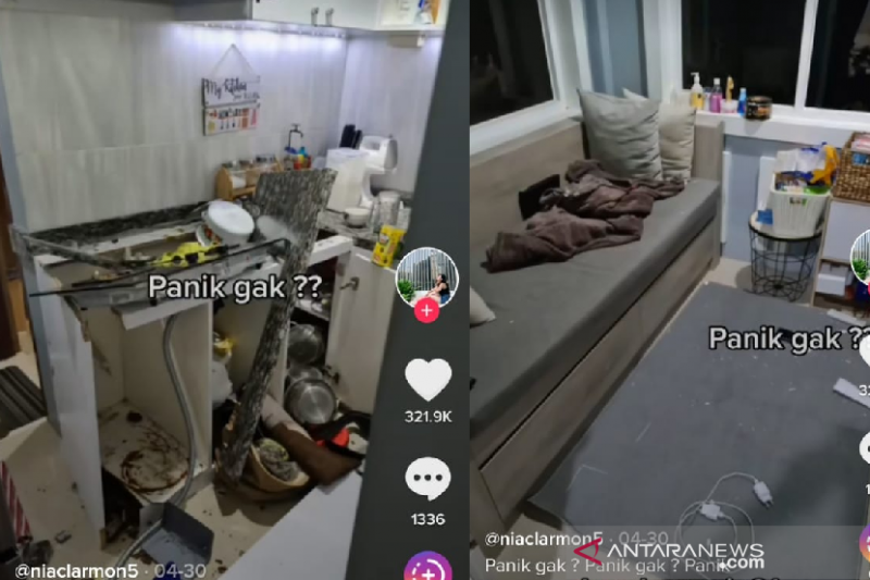 Hati-hati, dapur wanita ini tiba-tiba terbakar ketika membuat kue lebaran