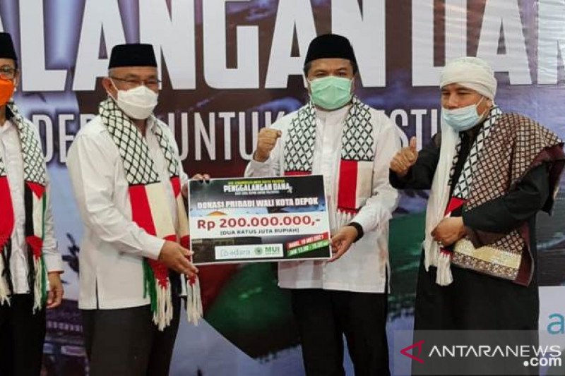 Wali Kota Depok donasikan Rp200 juta untuk rakyat Palestina