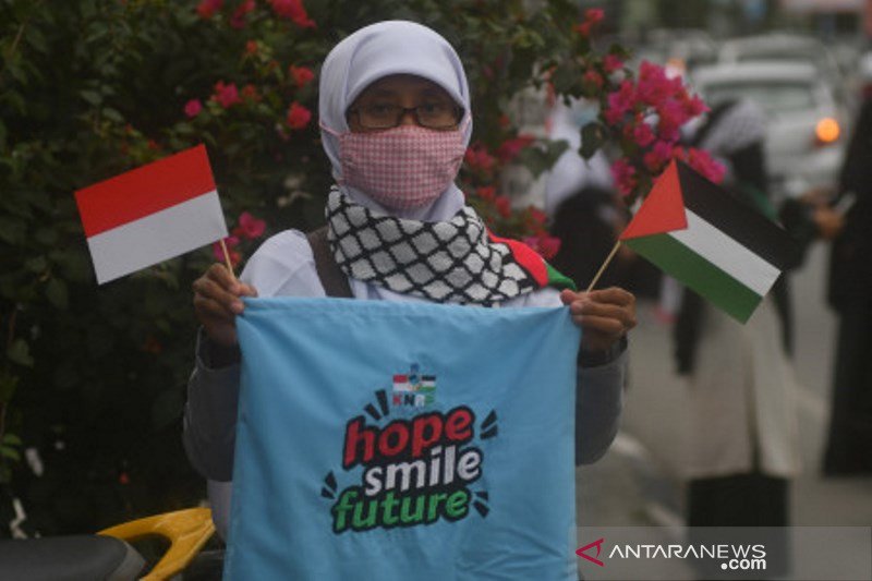 Aksi solidaritas untuk Palestina di Palu
