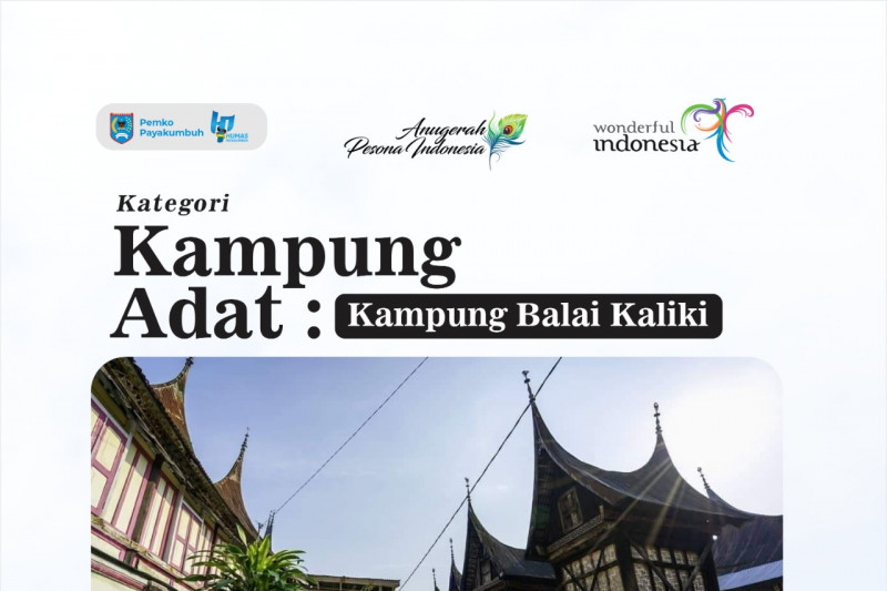 Kampung Rendang dan Adat Balai Kaliki Payakumbuh masuk nominasi Anugerah Pesona Indonesia 2021