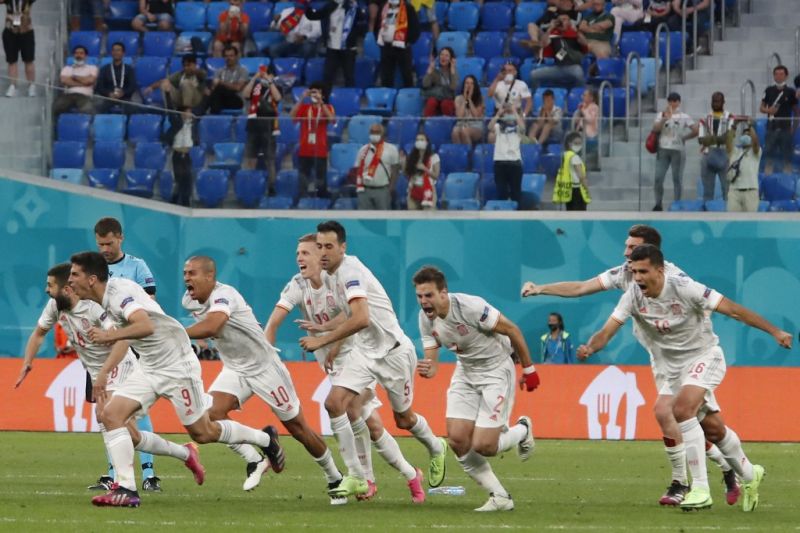 Spanyol menang adu penalti lawan Swiss, lolos ke semifinal