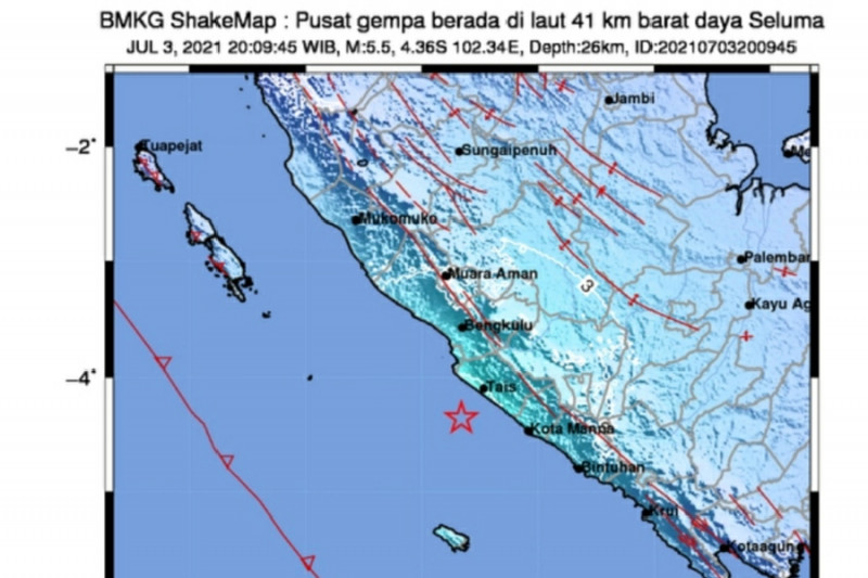 Terkini gempa berita 2021 Gempa Terkini: