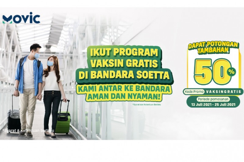Dukung vaksinasi COVID-19, Airport Transfer MOVIC diskon 50 persen - Vimarsana News