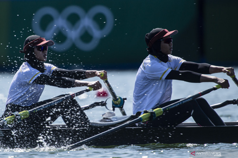 Atlet Dayung Indonesia Berlatih Jelang Berlaga di Olimpiade Tokyo 2020