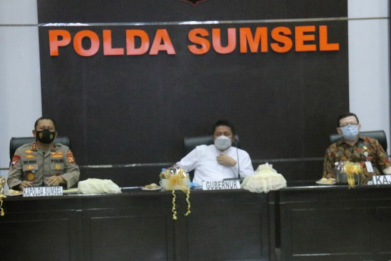 Gubernur Sumsel koordinasi dengan kapolda tingkatkan penyerapan dana