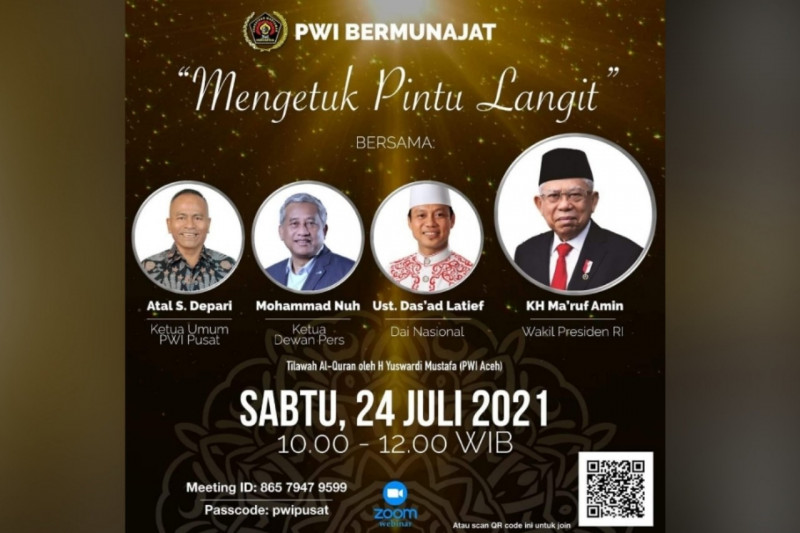 Pandemi kian memprihatinkan, PWI gelar munajat "Mengetuk Pintu Langit"