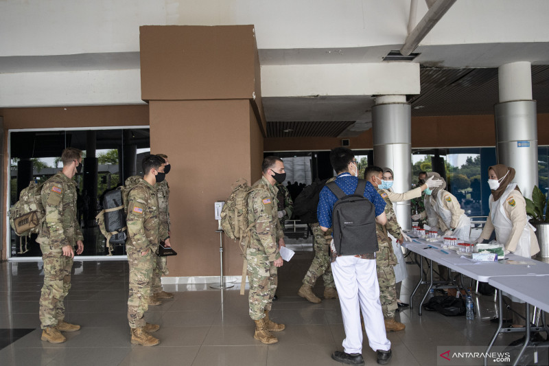 Tentara Amerika Jalani Tes PCR Setiba Di Palembang