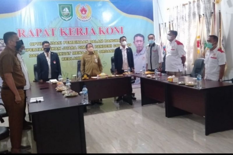 Hindari kerumunan, KONI Bengkalis gelar raker virtual
