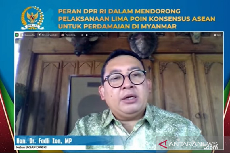 Fadli Zon: BKSAP DPR RI berupaya dorong perdamaian di Myanmar - ANTARA News