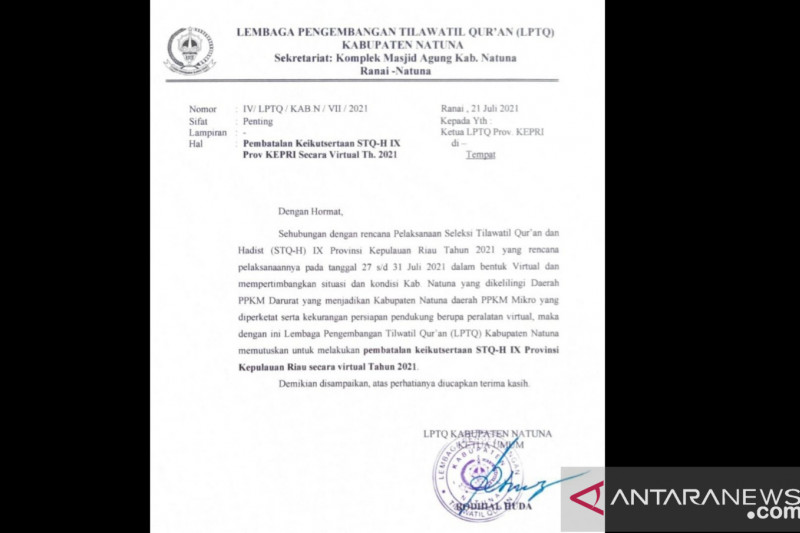 Dinas Kominfo Natuna bantah batal ikut STQH karena kendala sinyal