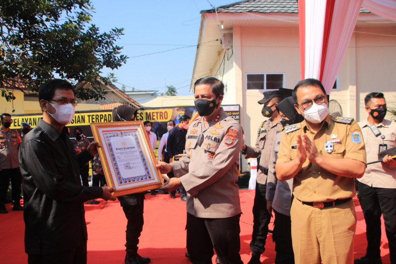 Kapolda Lampung resmikan gedung pelayanan terpadu Polres Metro