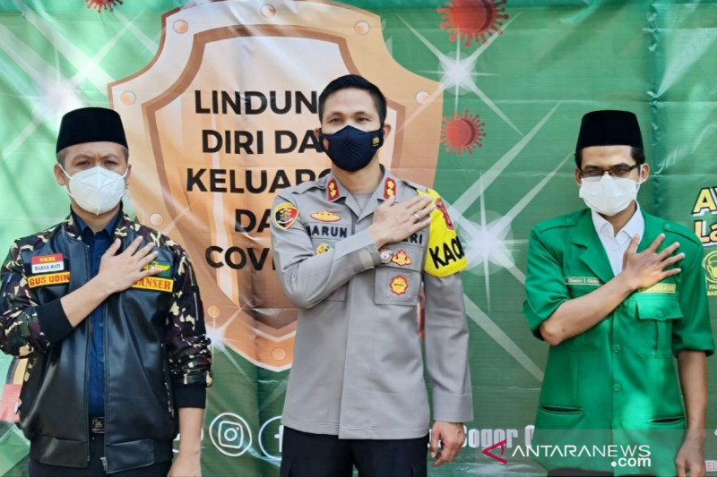 GP Ansor dan Polres Bogor gelar vaksinasi sasar santri dan kiai