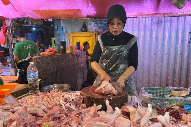 Harga ayam potong di Palembang bergerak turun Rp26.000/Kg