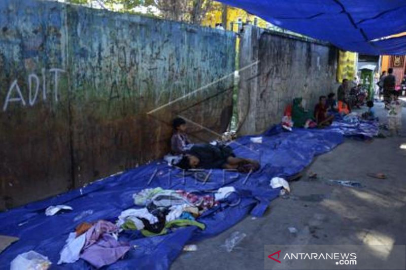 Pengungsi Korban 110 Rumah Hangus Terbakar  Di Makasar