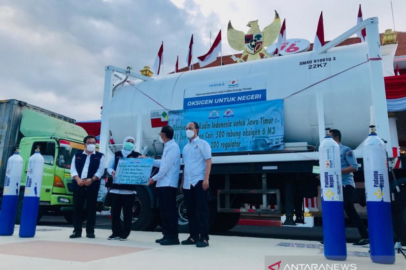 Kadin Indonesia bantu 41 ton oksigen cair dan 500 tabung untuk Jatim - Vimarsana News