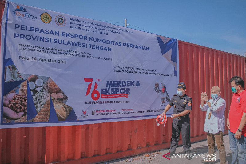 Ekspor komoditas pertanian Sulteng ke sejumlah negara senilai Rp9,6 miliar