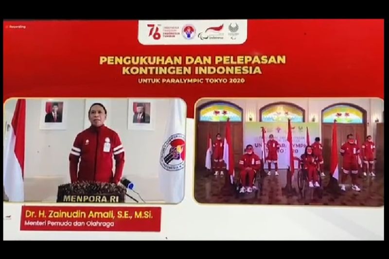 Menpora mengirimkan tim Indonesia untuk Paralimpiade Musim Panas