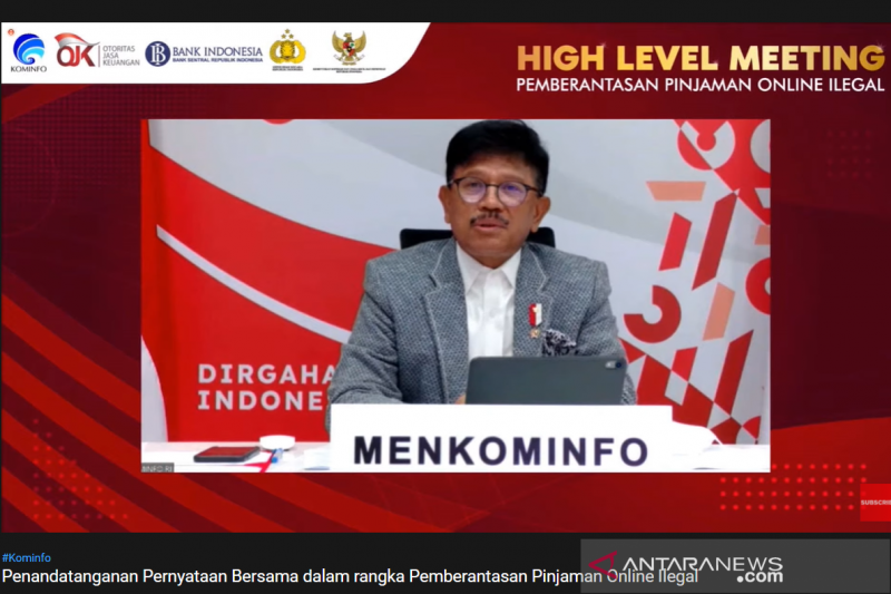 Menteri Kominfo apresiasi inisiatif lintas lembaga berantas pinjol ilegal