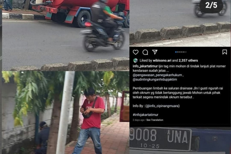 Truk Pembuang Limbah Domestik Di Klender Ditindak Tegas Antara News<script async src=