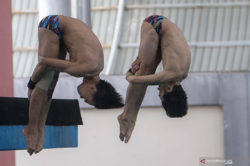 Latihan Atlet Loncat Indah Sumsel Jelang PON Papua