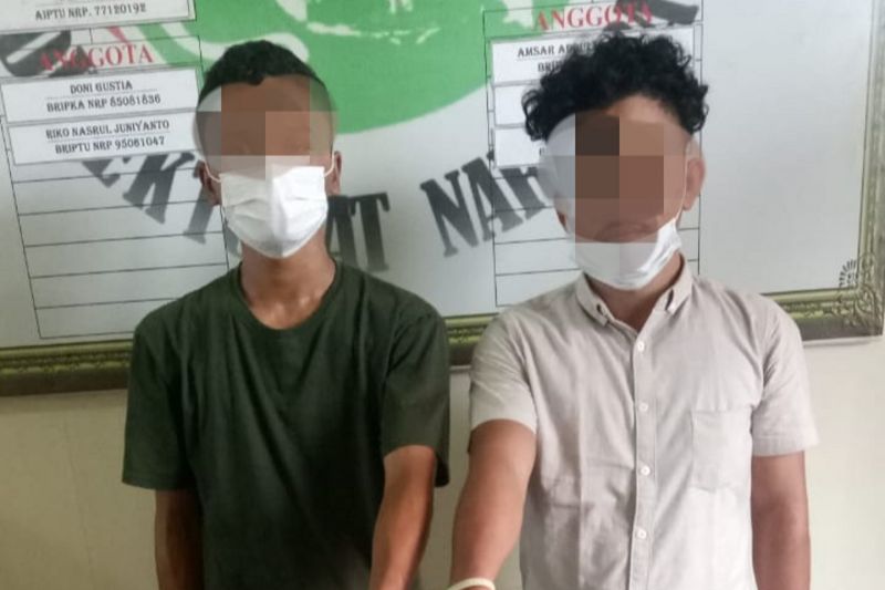 Hendak mengganja, dua pelaku warga Pasaman ini ditangkap polisi di Agam