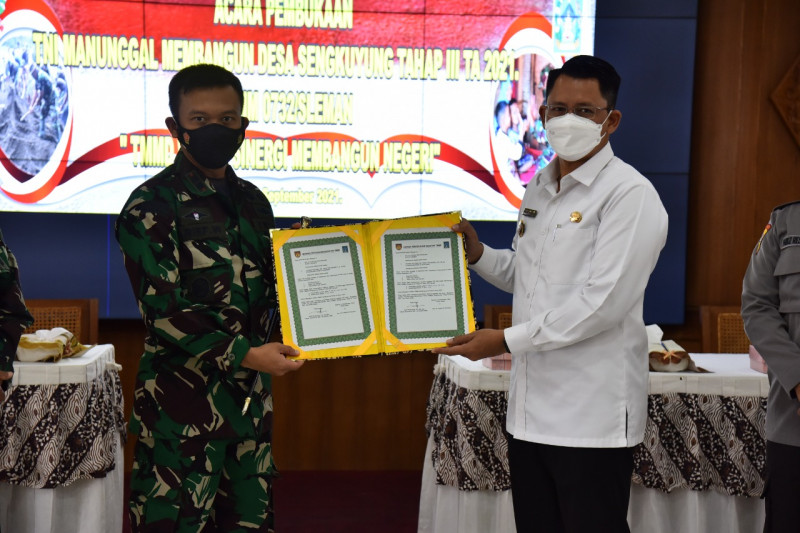 Wabup Sleman membuka kegiatan TMMD Sengkuyung tahap III/2021