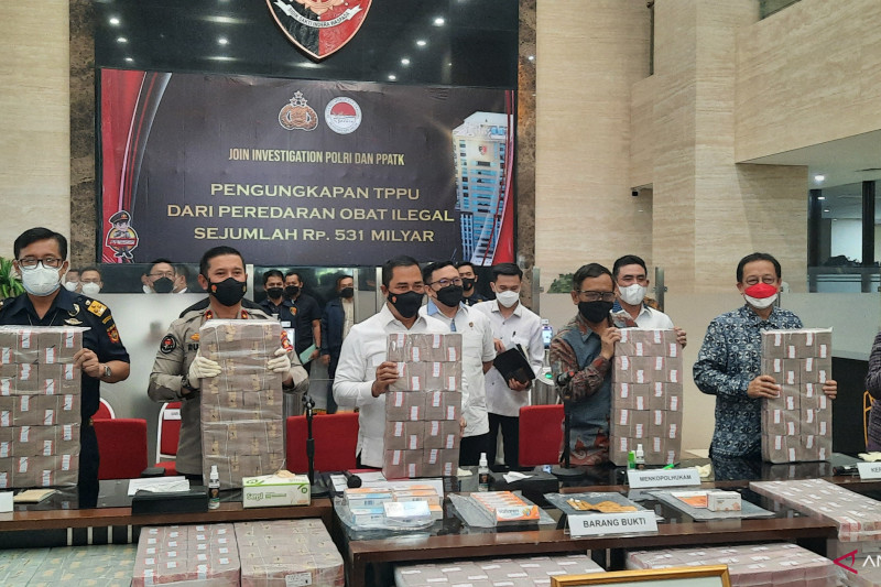 Polri dan PPATK kembali ungkap kasus TPPU obat ilegal senilai Rp531 miliar