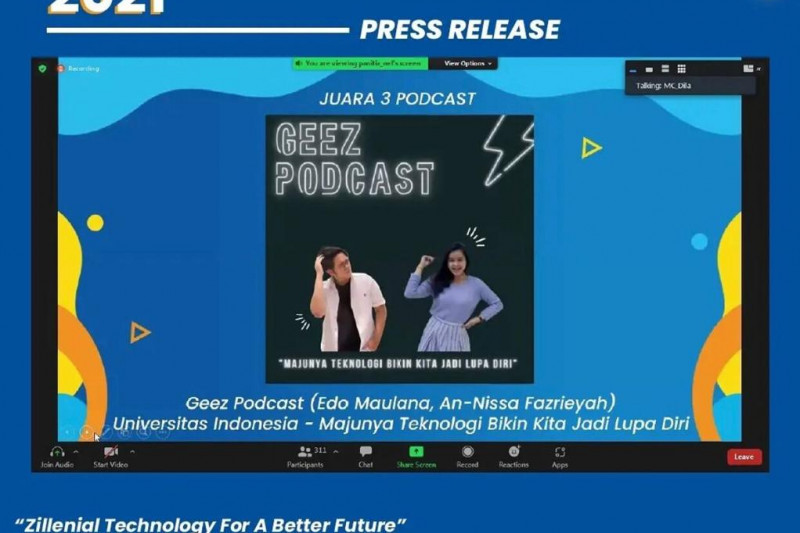 Mahasiswa vokasi Universitas Indonesia juara lomba podcast nasional