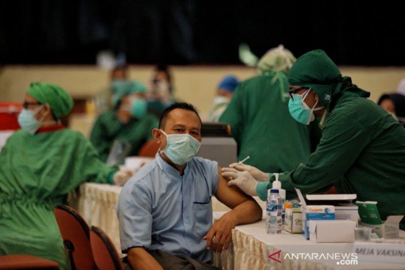 Penerima vaksin COVID-19 dosis pertama di DIY mencapai 75,19 persen