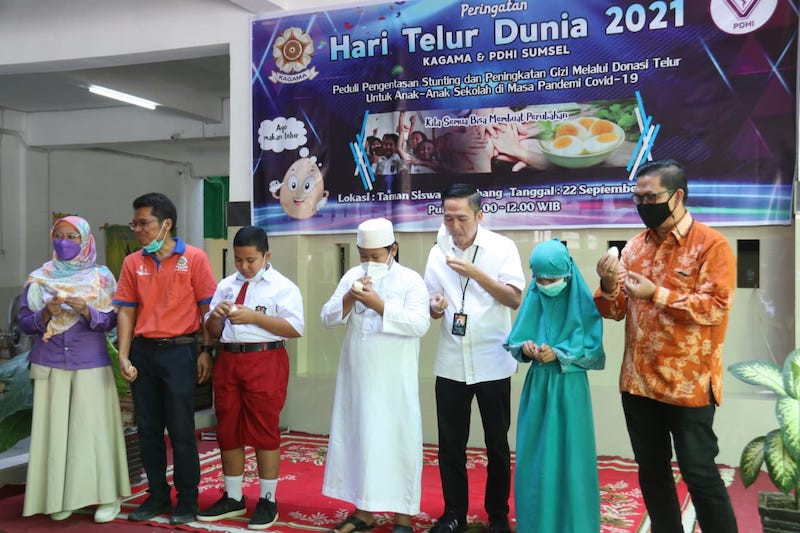 Telur 2,3 ton dibagikan ke pelajar di Sumsel