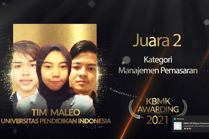 Mahasiswa UPI raih juara 2 tingkat nasional Kompetisi Ilmu Bisnis, Manajemen dan Keuangan 2021