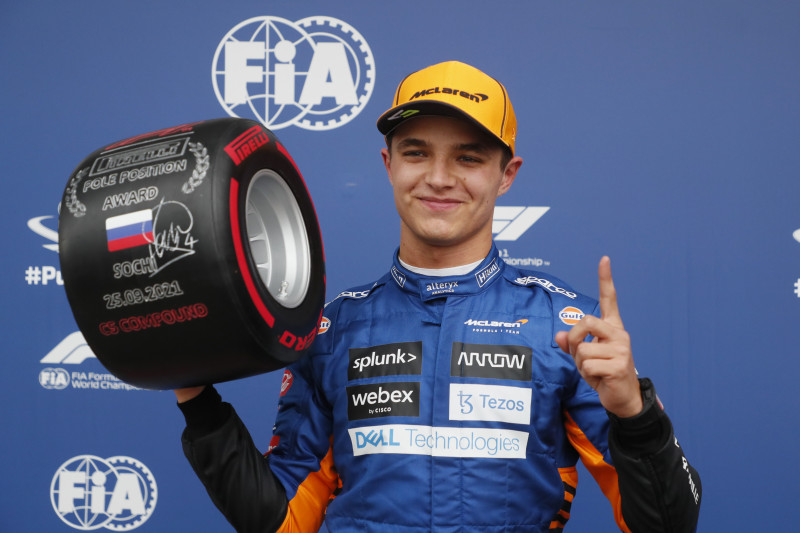 Lando Norris raih pole position perdana di GP Rusia