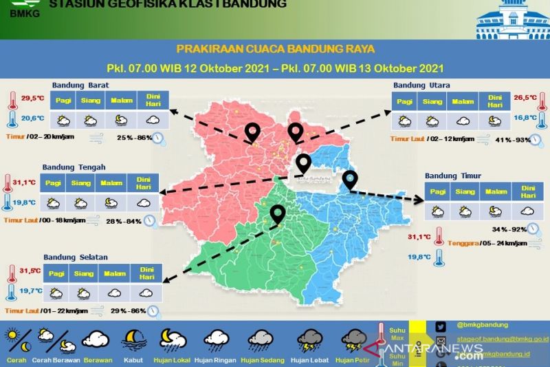BMKG prediksi musim hujan di Bandung Raya pertengahan Oktober